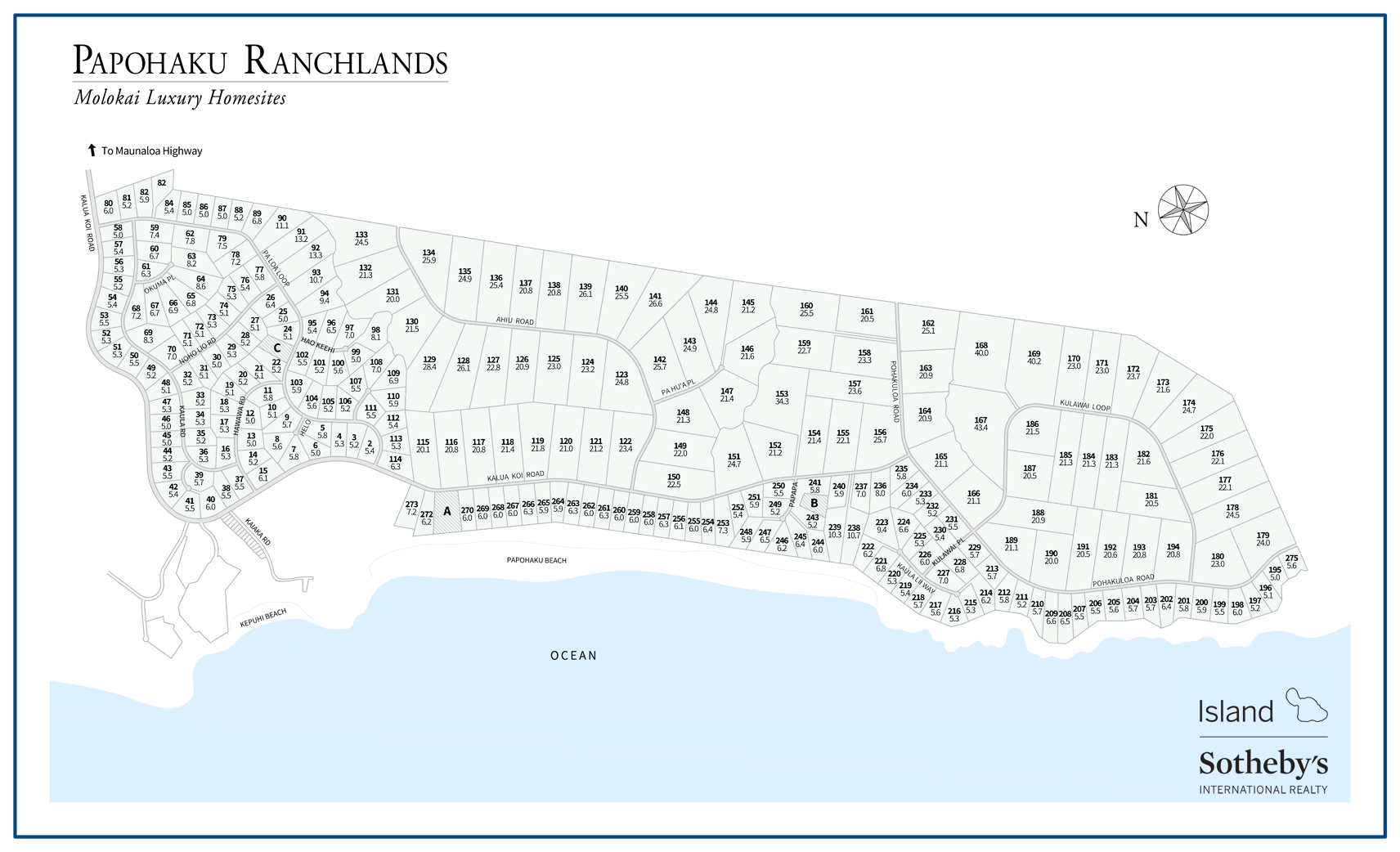 Papohaku Ranchlands Map